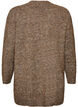 Lang cardigan med lommer, Brun, Packshot image number 1