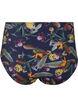 Højtaljet bikini underdel med blomsterprint, Night Sky Flower, Packshot image number 1