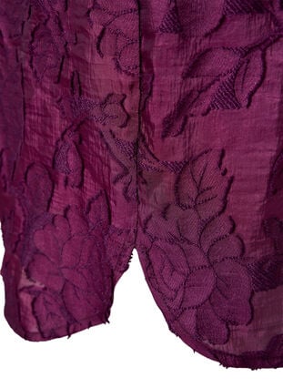 Lang skjorte i jacquard, Dark Purple, Packshot image number 3