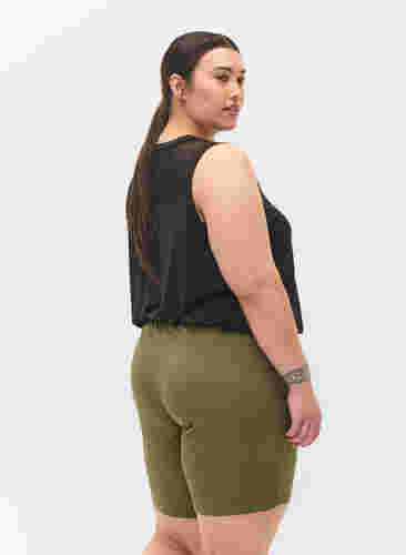 Løse shorts med ribstruktur, Ivy Green, Model image number 1