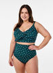 Bikini bh med prikker og fl&aelig;sedetaljer, Gr&oslash;n, Model image number 1