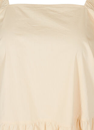 Bomulds kjole med a-form og ballonærmer, Pink Tint, Packshot image number 2