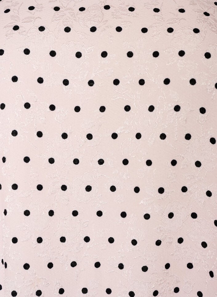 Prikket kjole i A-form med ballon&aelig;rmer, Lyser&oslash;d, Packshot image number 2