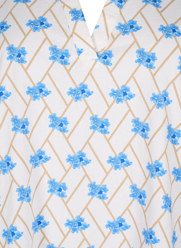 Blomstret tunika i bomuld, Snow White Flower, Packshot image number 2