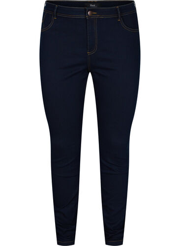 Super slim Amy jeans med høj talje, Blue denim, Packshot image number 0