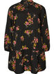 Kjole med blomsterprint og bindeb&aring;nd, Sort, Packshot image number 0