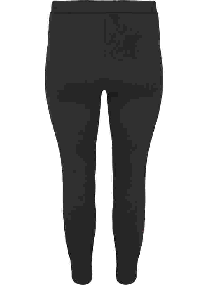 7/8 leggings med dekorative sømme, Black, Packshot image number 1