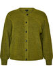 Ribstrikket cardigan med knapper, Gr&oslash;n, Packshot image number 0