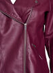 Bikerjakke i imiteret l&aelig;der , R&oslash;d, Packshot image number 2