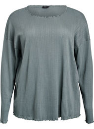 Natbluse i økologisk bomuld, Grøn