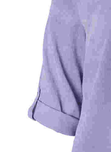 Fløjlskjole med 3/4 ærmer og knapper, Wisteria, Packshot image number 2