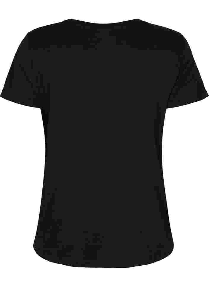 Trænings t-shirt med print, Black gold foil logo, Packshot image number 1