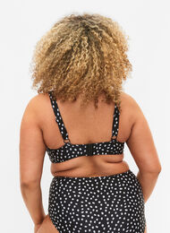 Printet bikini overdel, Black White Dot, Model