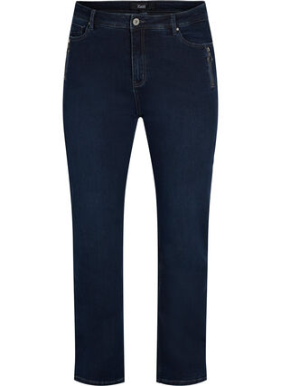 Regular fit Gemma jeans med høj talje, Dark blue, Packshot image number 0