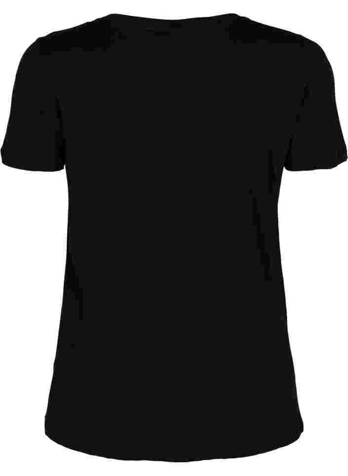 Trænings t-shirt med print, Black w. stripe run, Packshot image number 1