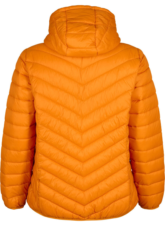 Letv&aelig;gts jakke med h&aelig;tte, Orange, Packshot image number 1