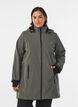 Softshell jakke med aftagelig h&aelig;tte, Gr&aring;, Model image number 0