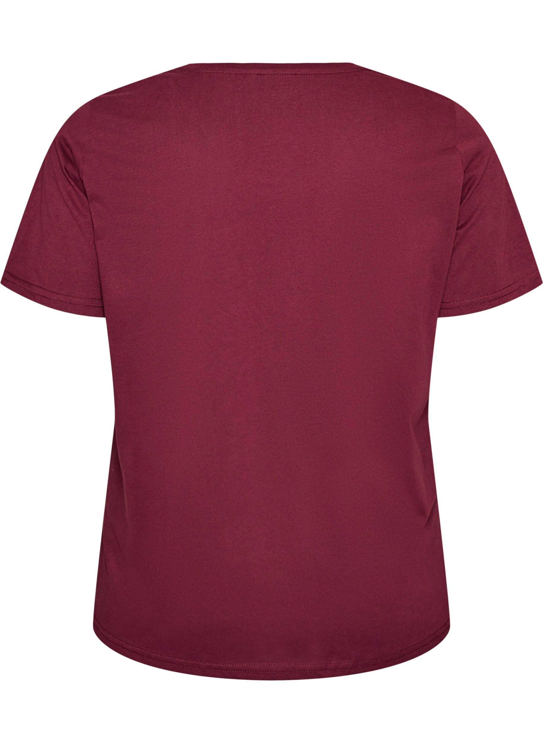 ZizziT-shirt med motiv, R&oslash;d, Packshot image number 1