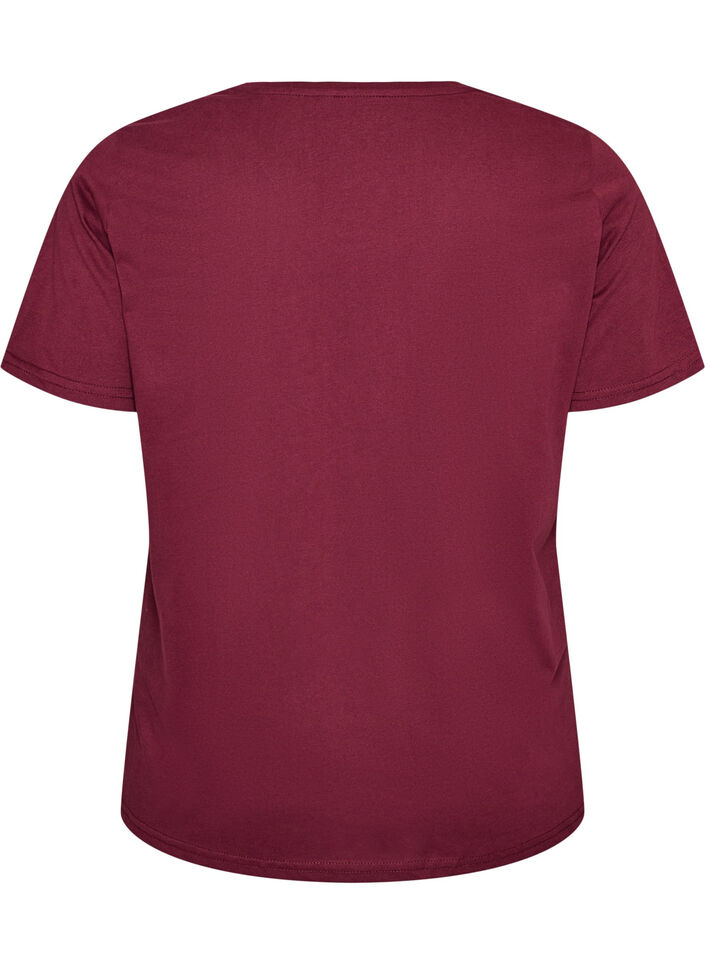 T-shirt med motiv, R&oslash;d, Packshot image number 1