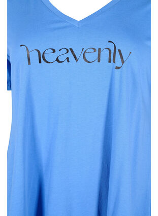 Bomulds t-shirt med korte ærmer, Ultramarine HEAVENLY, Packshot image number 2