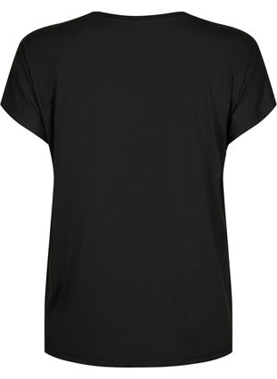 Trænings t-shirt med rund hals, Black, Packshot image number 1
