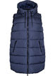 Lang vest med h&aelig;tte og lommer, Bl&aring;, Packshot image number 0