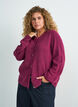 Cardigan i bl&oslash;d strik med guldfarvede knapper, Lyser&oslash;d, Model image number 0