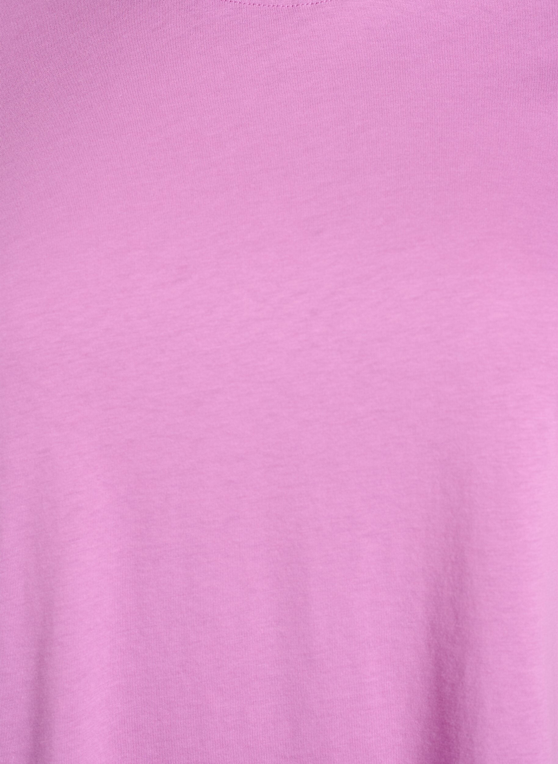ZizziBasis t-shirt i bomuld med rund hals, Lilla, Packshot image number 2