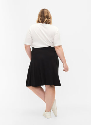 Løs viskose nederdel, Black, Model image number 1
