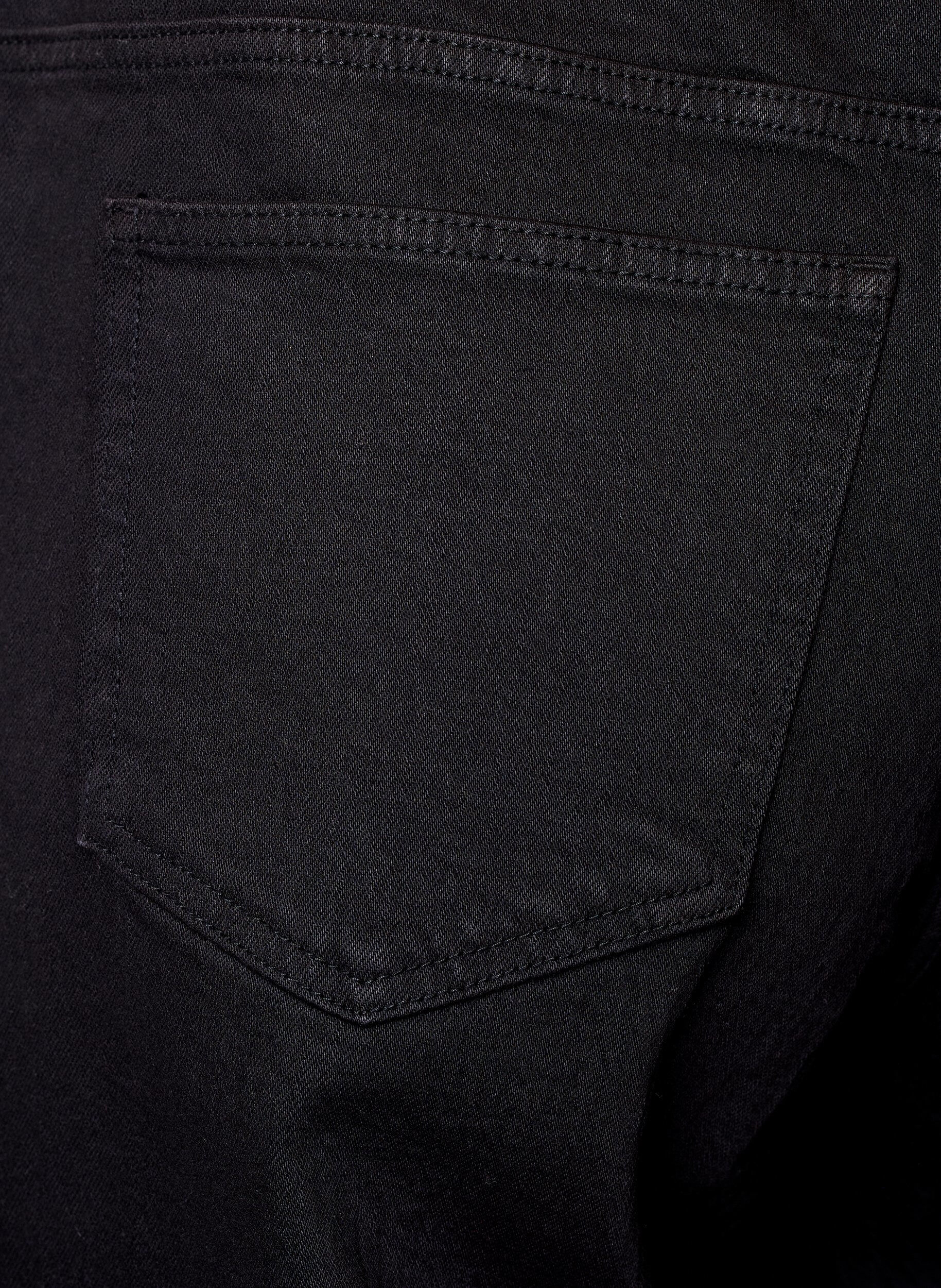ZizziWide leg jeans med h&oslash;j talje, Sort, Packshot image number 2