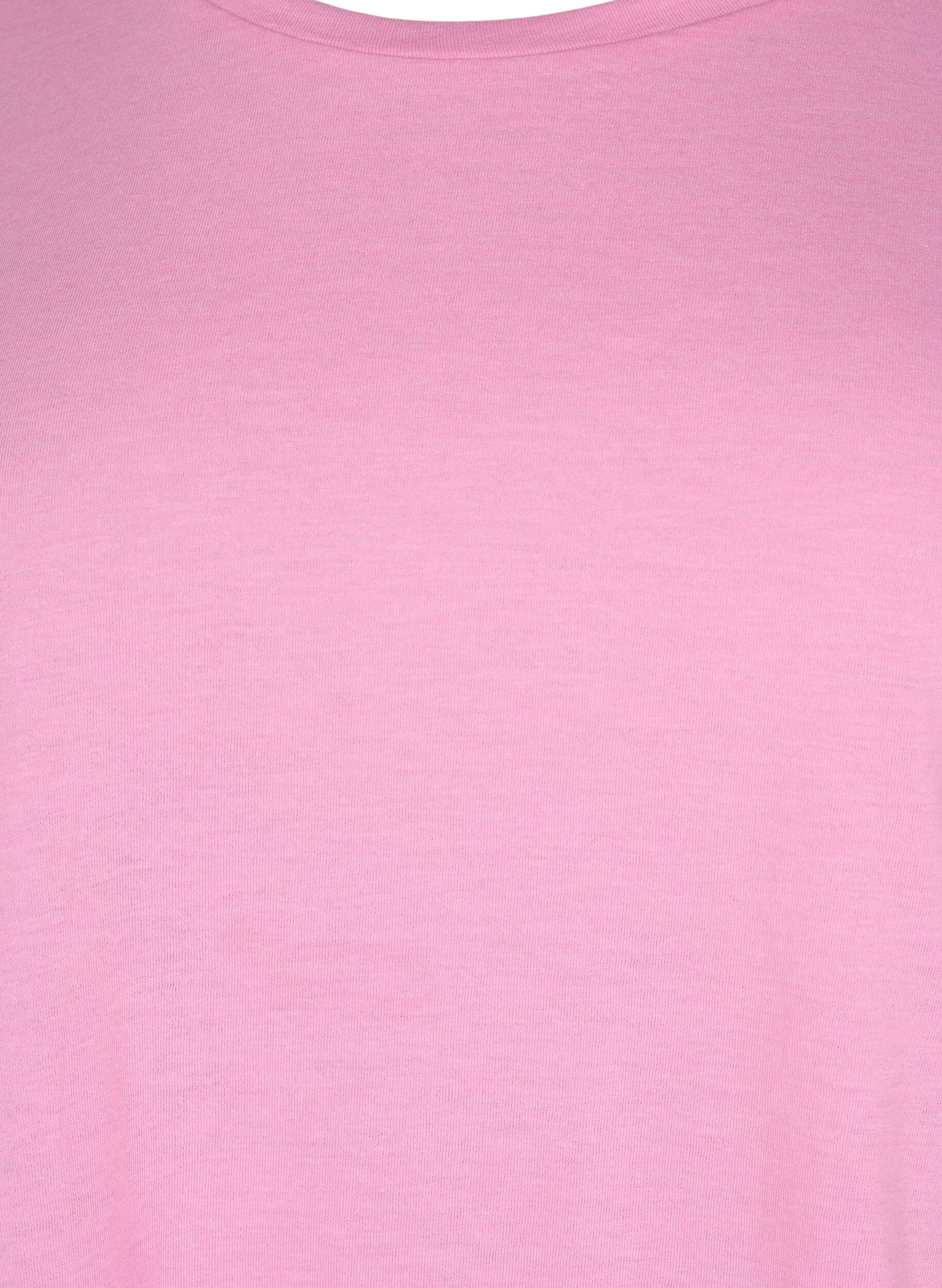 Zizzi 2-pak kort&aelig;rmet t-shirts, Lyser&oslash;d, Packshot image number 2