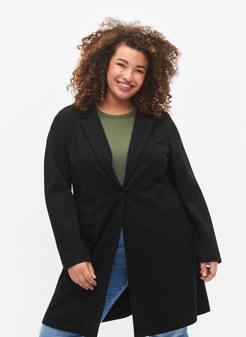 Lang blazer, Black, Model image number 2