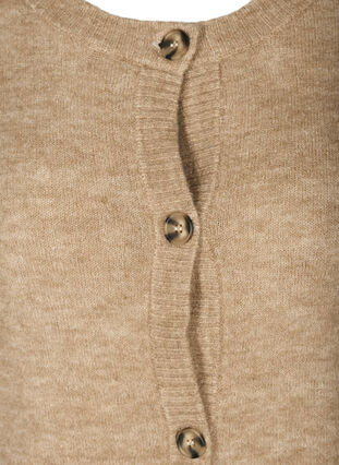 Kort meleret cardigan med knapper, Nomad Mel., Packshot image number 2