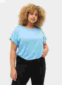 Kortærmet trænings t-shirt, Alaskan Blue, Model