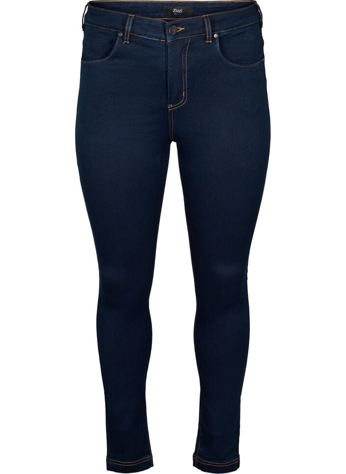 Super slim Amy jeans med h&oslash;j talje, Unwashed, Packshot image number 0