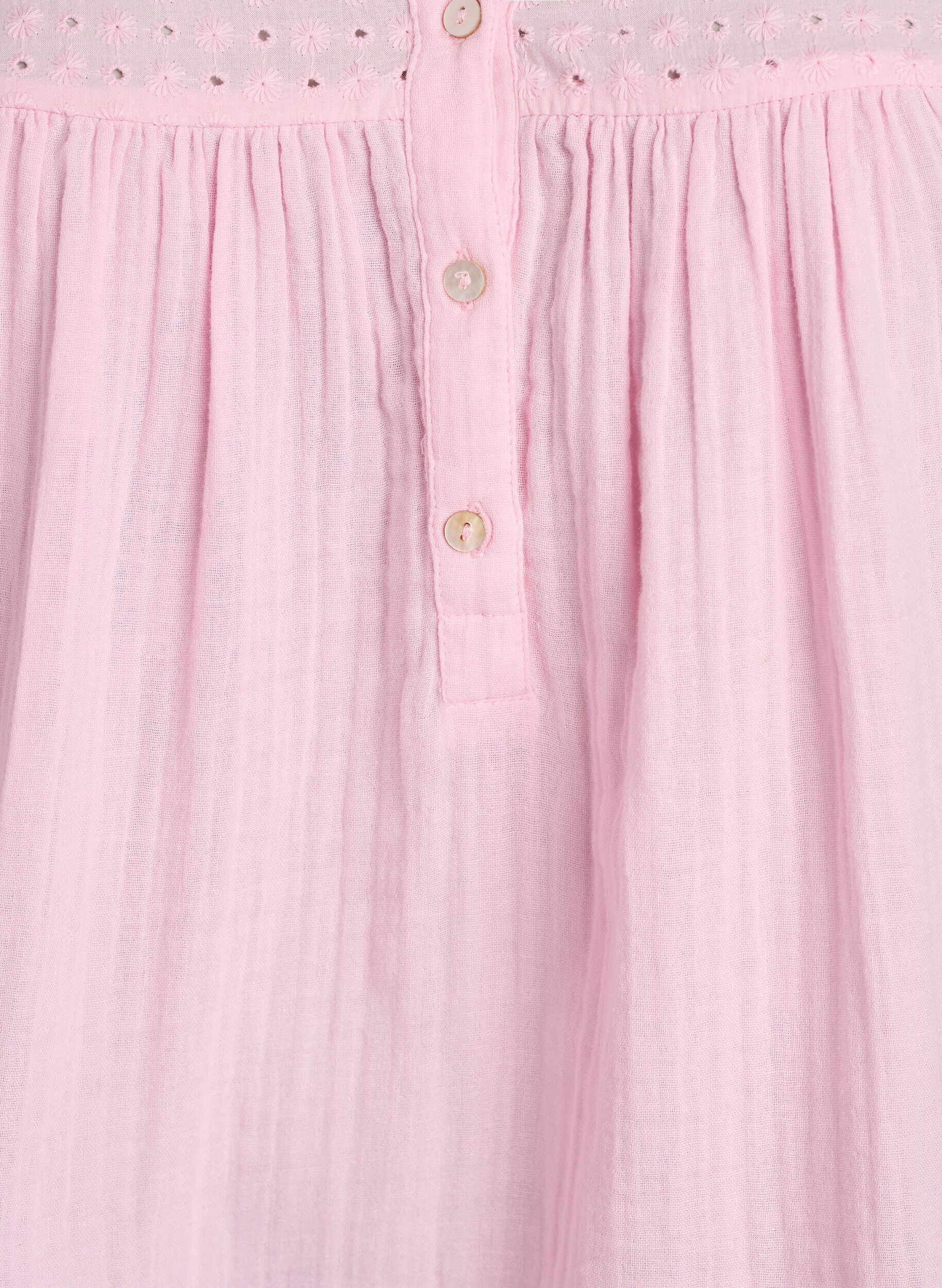 ZizziBluse i bomuldsmusselin med broderi anglaise, Lyser&oslash;d, Packshot image number 2