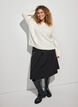 Strikbluse med kabelstrikket m&oslash;nster, Vanilla, Model image number 1