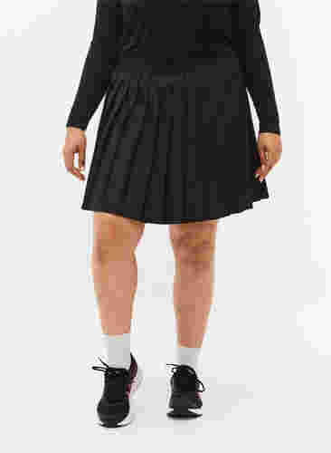 Padel / tennisnederdel i plissé, Black, Model image number 2