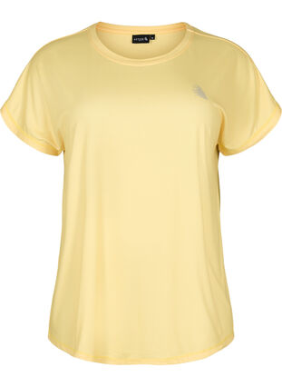 Kortærmet trænings t-shirt, Lemon Meringue, Packshot image number 0