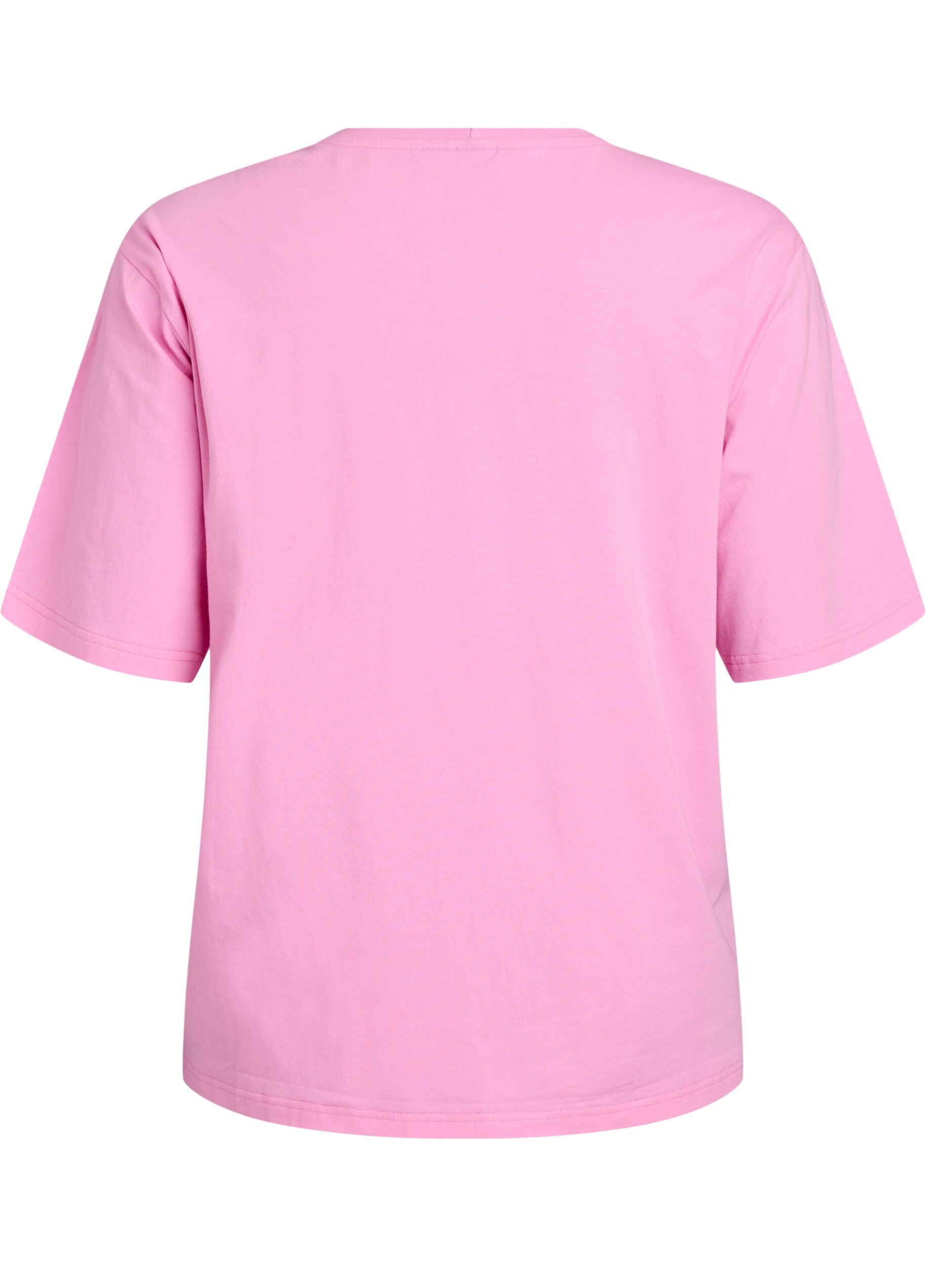ZizziSporty t-shirt i &oslash;kologisk bomuld, Lyser&oslash;d, Packshot image number 1