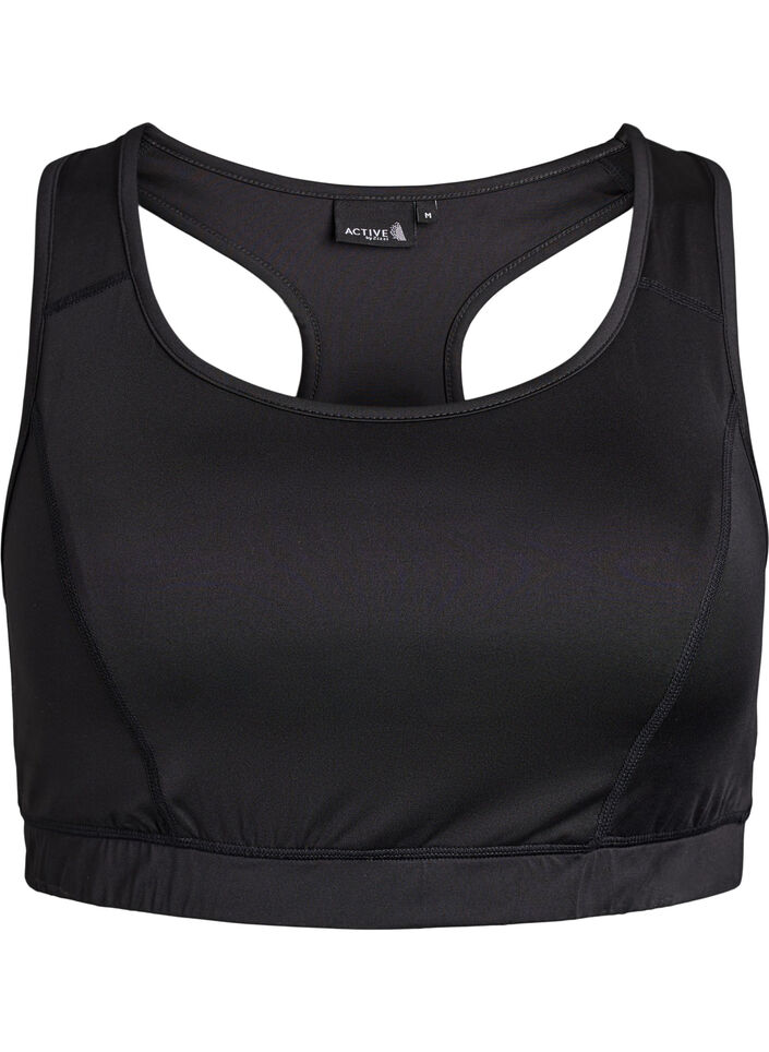 Sports-bh med racerback, Sort, Packshot image number 0