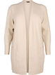 Meleret strik cardigan med lommer, Beige, Packshot image number 0