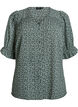 Skjortebluse med 1/2 &aelig;rmer, Gr&oslash;n, Packshot image number 0