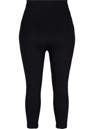 Graviditets leggings med 3/4 længde, Black, Packshot image number 1