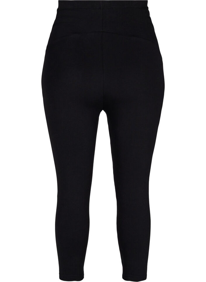 Graviditets leggings med 3/4 længde, Black, Packshot image number 1