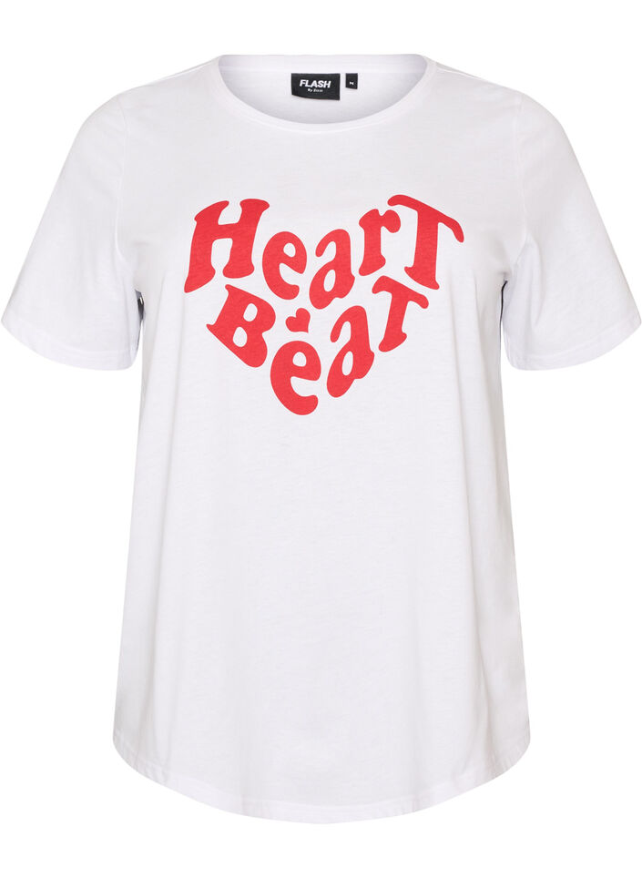 T-shirt med motiv, Hvid, Packshot image number 0