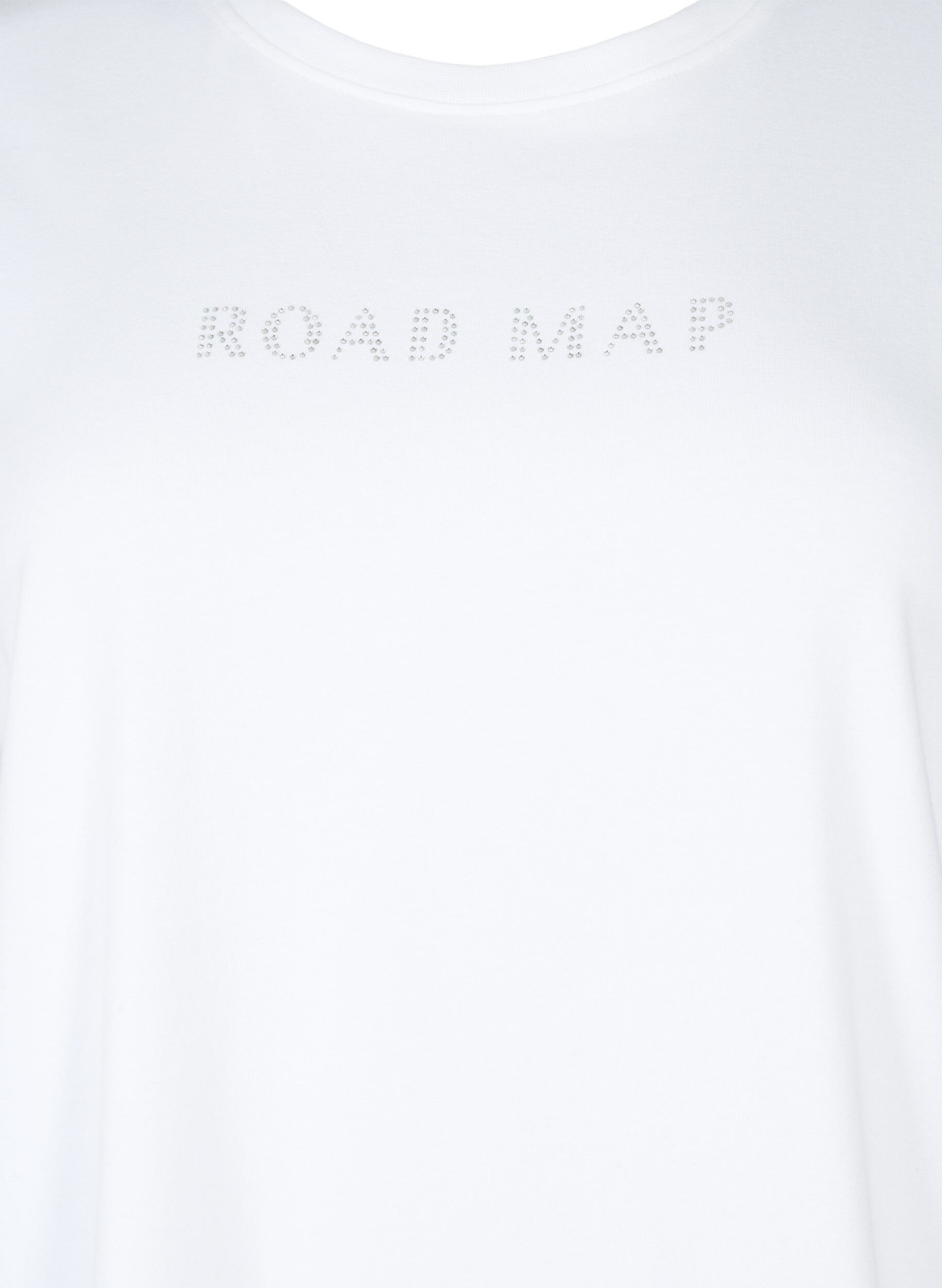 Zizzi T-shirt i &oslash;kologisk bomuld med similisten, White, Packshot image number 2