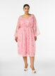 Festkjole i chiffon med lange &aelig;rmer, Lyser&oslash;d, Model image number 0