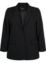Klassisk blazer med knaplukning, Sort