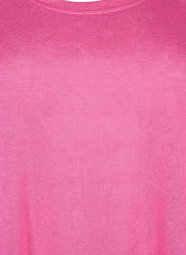 Bluse med 3/4 ærmer, Shocking Pink, Packshot image number 2